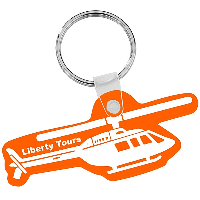 Custom Helicopter Soft Keychain - Translucent