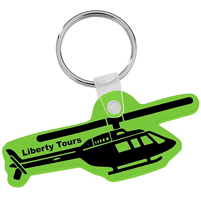 Custom Helicopter Soft Keychain - Translucent