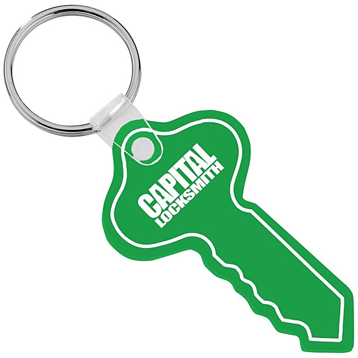 Custom Round Head Key Soft Keychain - Translucent