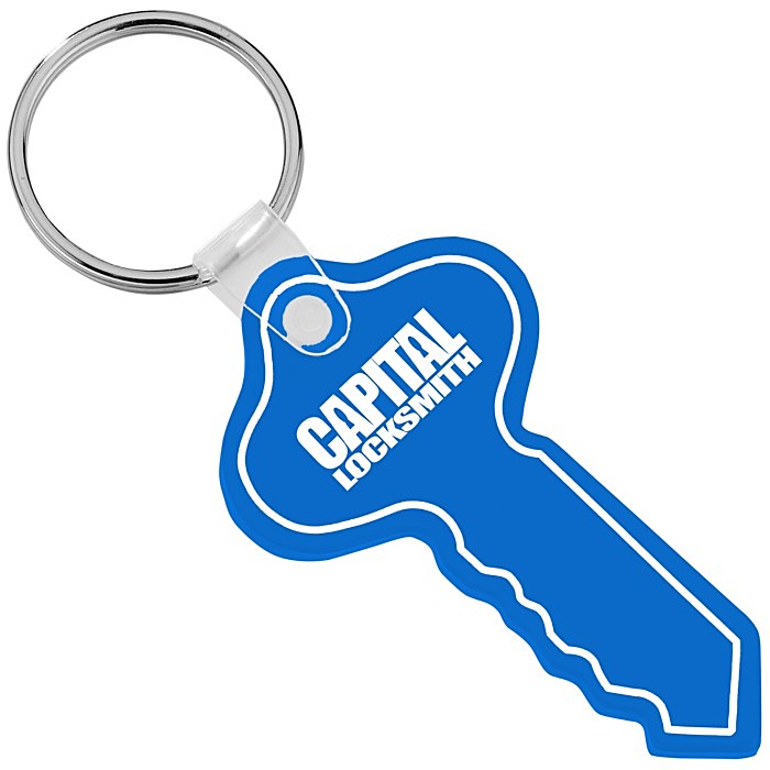 Custom Round Head Key Soft Keychain - Translucent