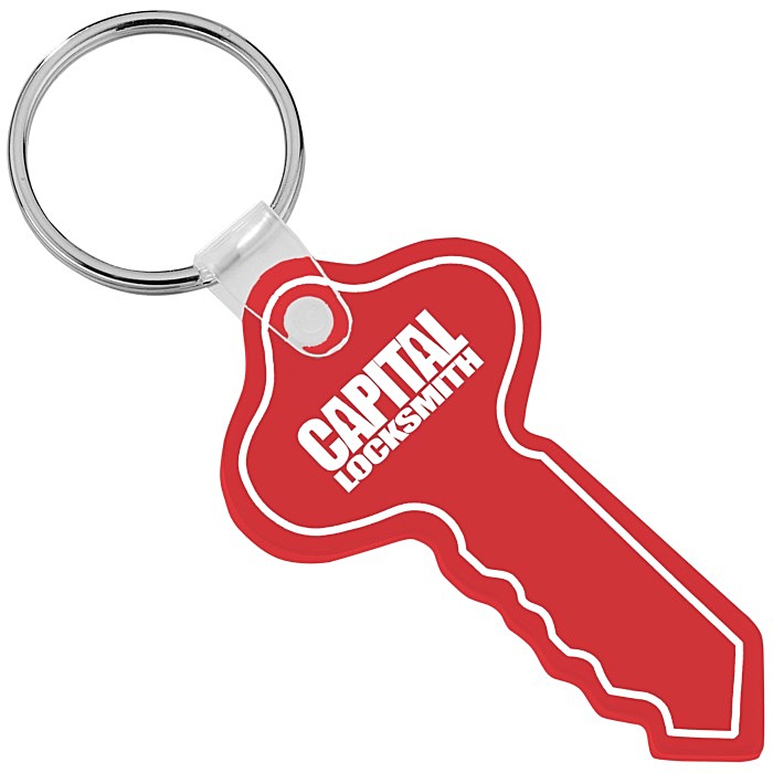 Custom Round Head Key Soft Keychain - Translucent