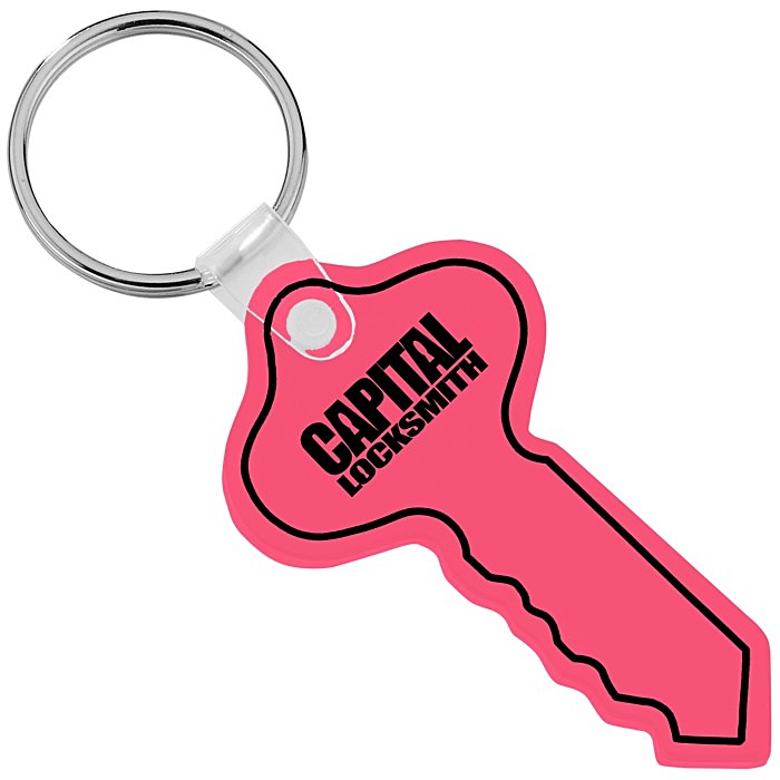 Custom Round Head Key Soft Keychain - Translucent