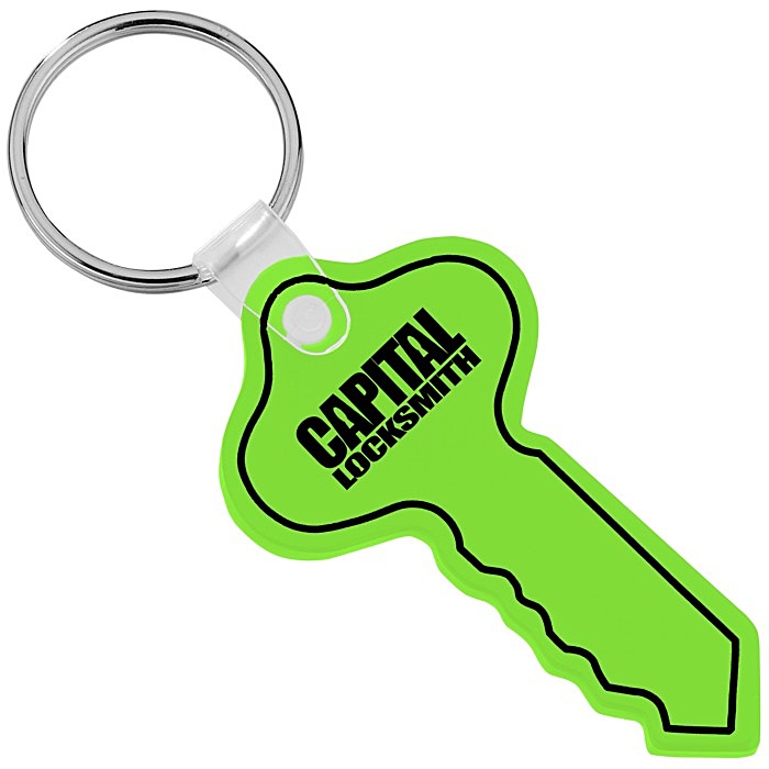 Custom Round Head Key Soft Keychain - Translucent
