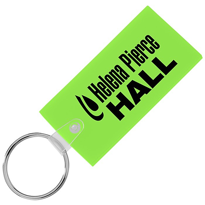 Custom Large Rectangle Soft Keychain - Translucent