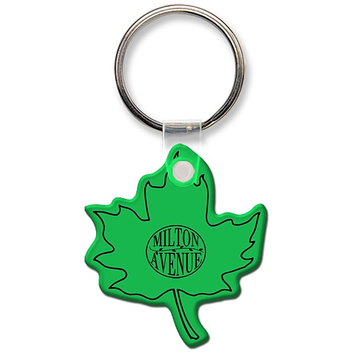 Custom Maple Leaf Soft Keychain - Translucent