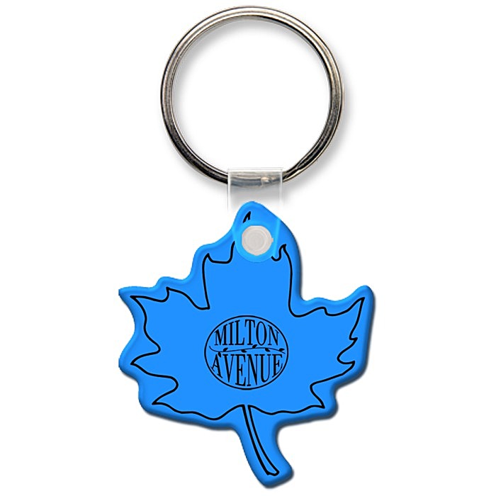Custom Maple Leaf Soft Keychain - Translucent