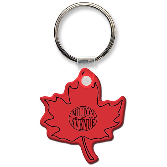 Custom Maple Leaf Soft Keychain - Translucent