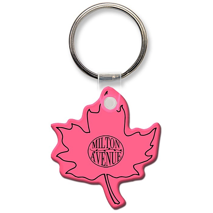 Custom Maple Leaf Soft Keychain - Translucent