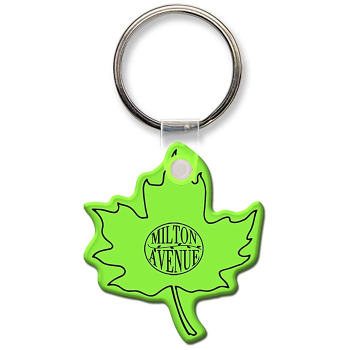 Custom Maple Leaf Soft Keychain - Translucent