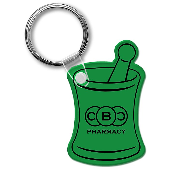 Custom Mortar & Pestle Soft Keychain - Translucent