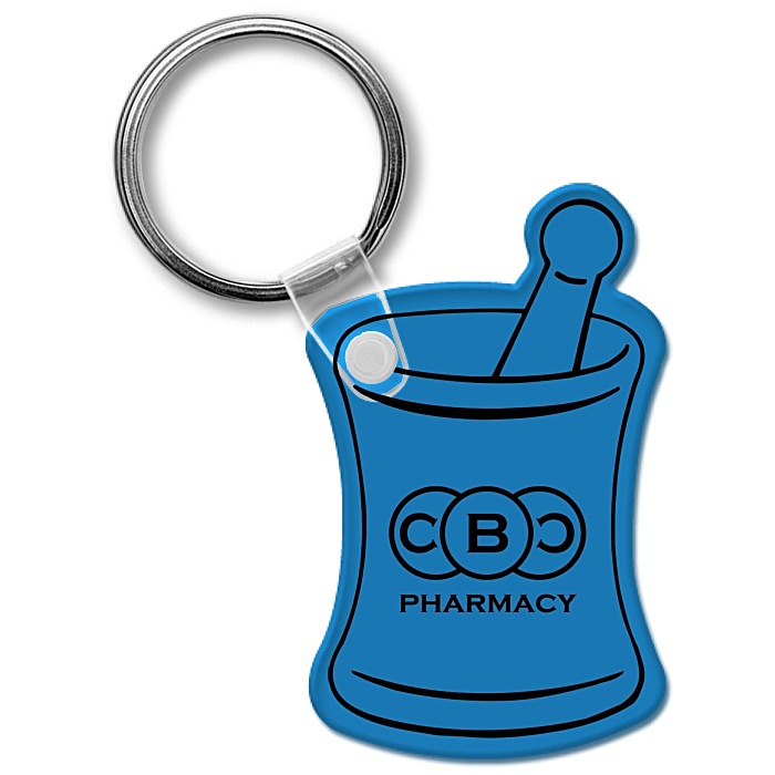 Custom Mortar & Pestle Soft Keychain - Translucent