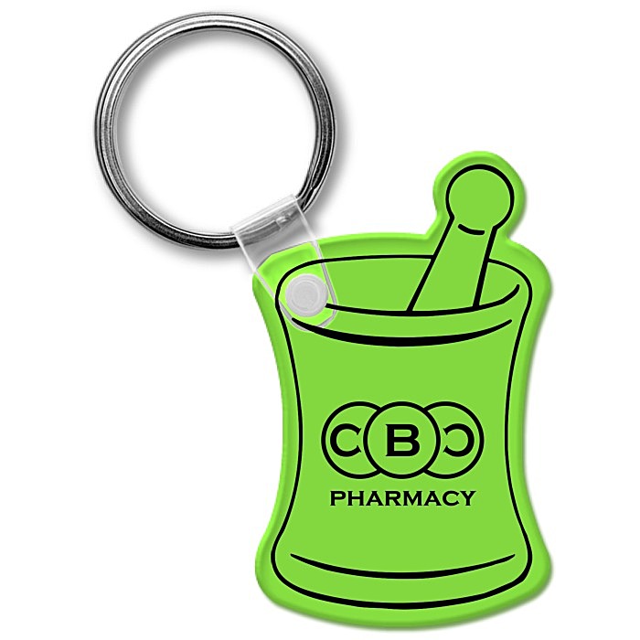 Custom Mortar & Pestle Soft Keychain - Translucent
