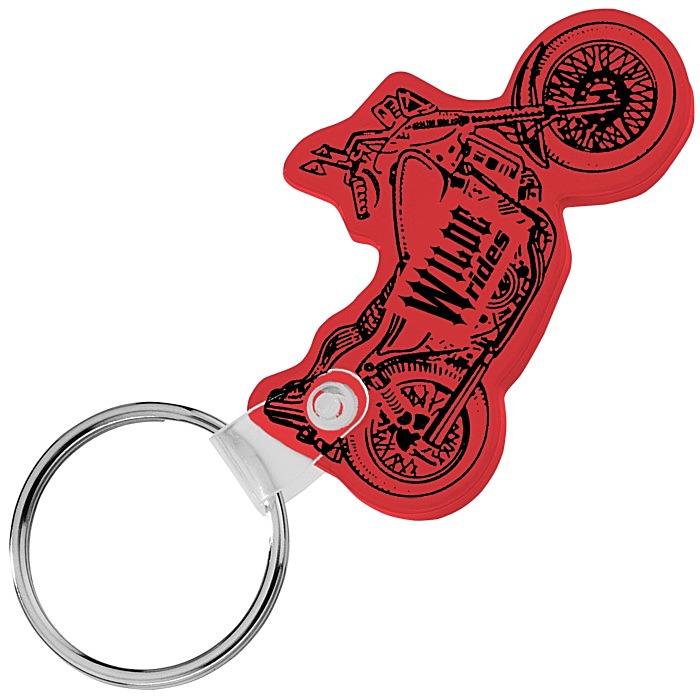 Custom Motorcycle Soft Keychain - Translucent