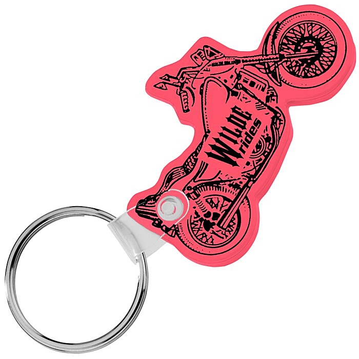 Custom Motorcycle Soft Keychain - Translucent