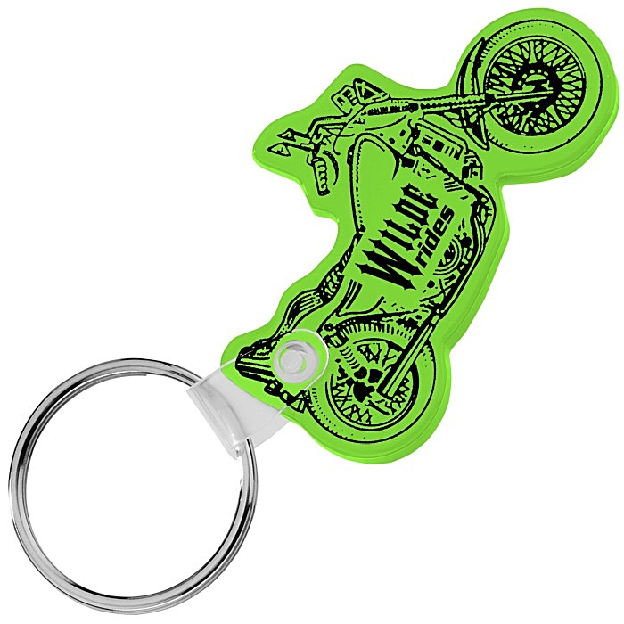 Custom Motorcycle Soft Keychain - Translucent
