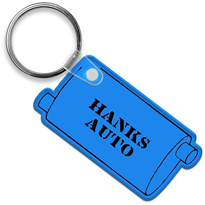 Custom Muffler Soft Keychain - Translucent