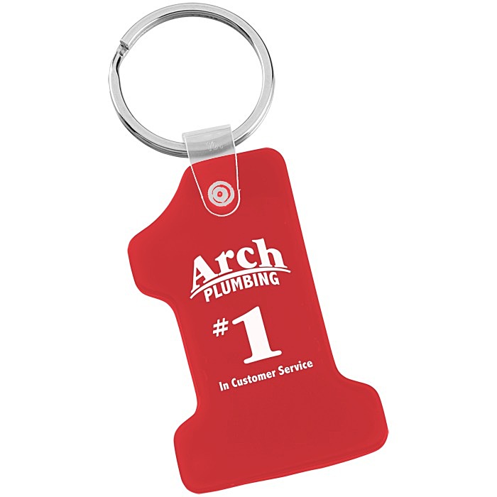 Custom Number One Soft Keychain - Translucent