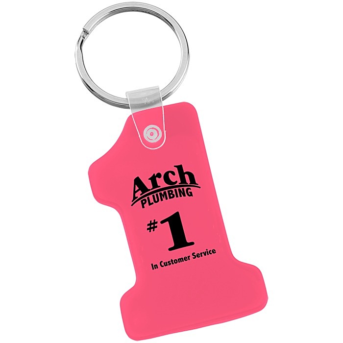 Custom Number One Soft Keychain - Translucent