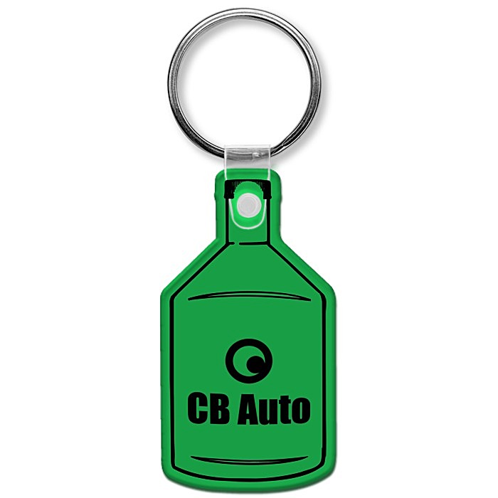 Custom Oil Bottle Soft Keychain - Translucent