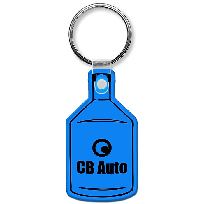 Custom Oil Bottle Soft Keychain - Translucent