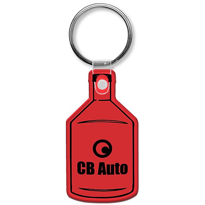 Custom Oil Bottle Soft Keychain - Translucent
