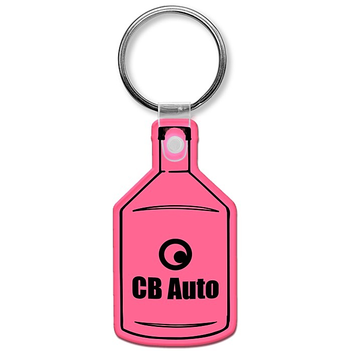 Custom Oil Bottle Soft Keychain - Translucent