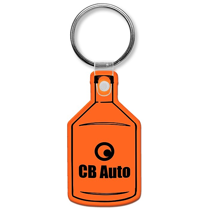 Custom Oil Bottle Soft Keychain - Translucent