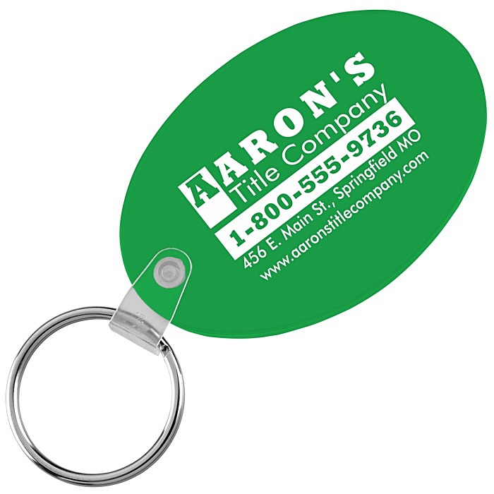 Custom Oval Soft Keychain - Translucent