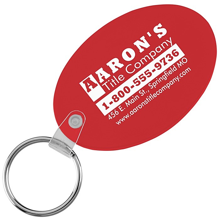 Custom Oval Soft Keychain - Translucent