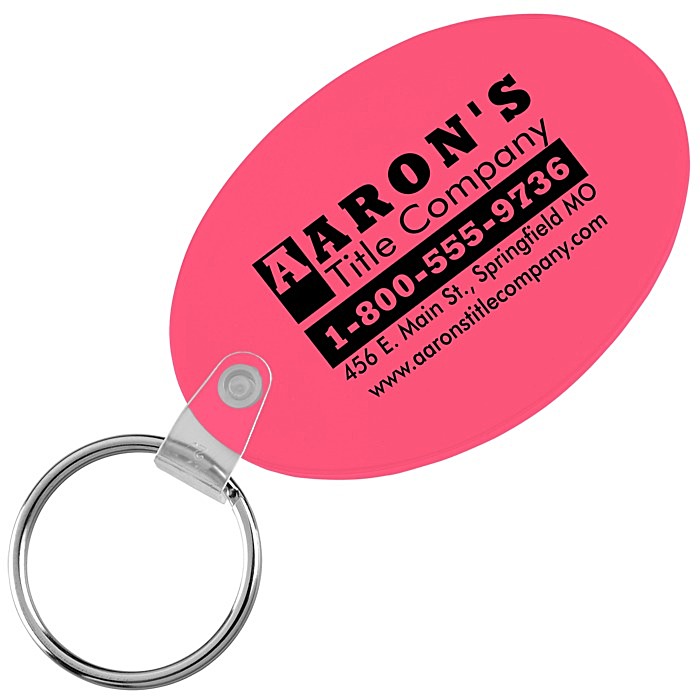 Custom Oval Soft Keychain - Translucent