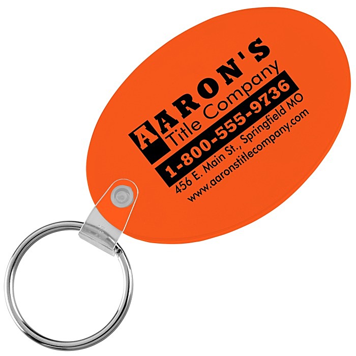 Custom Oval Soft Keychain - Translucent