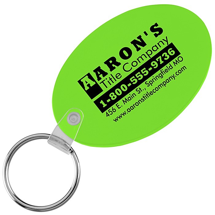 Custom Oval Soft Keychain - Translucent