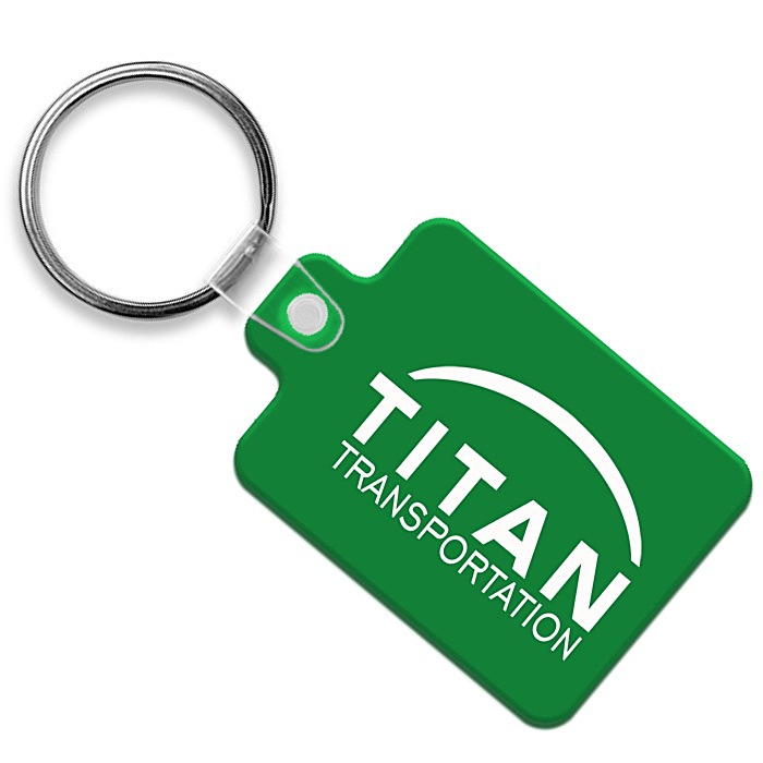 Custom Rectangle with Tab Soft Keychain - Translucent