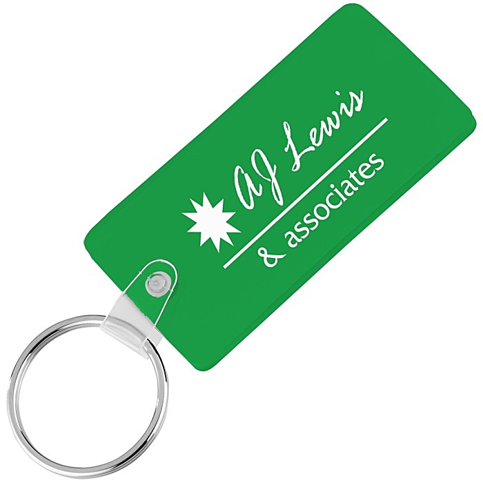 Custom Rounded Corner Rectangle Soft Keychain - Translucent