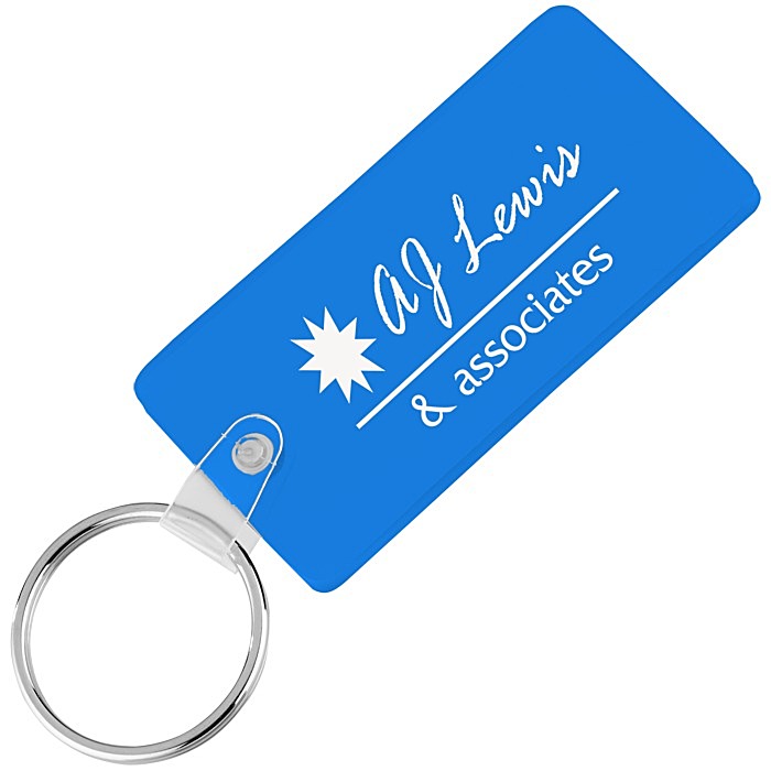 Custom Rounded Corner Rectangle Soft Keychain - Translucent