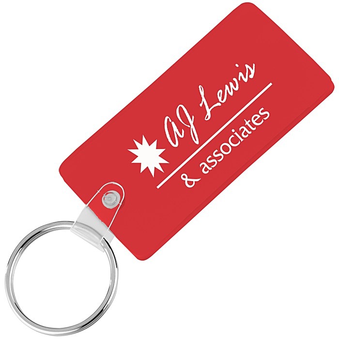 Custom Rounded Corner Rectangle Soft Keychain - Translucent