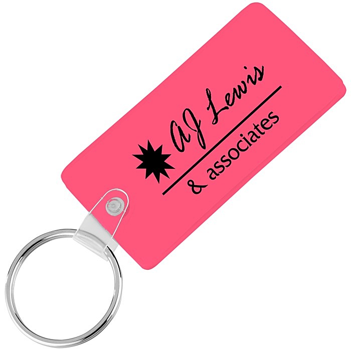 Custom Rounded Corner Rectangle Soft Keychain - Translucent