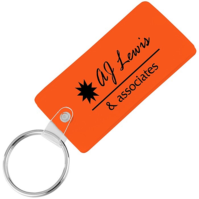 Custom Rounded Corner Rectangle Soft Keychain - Translucent