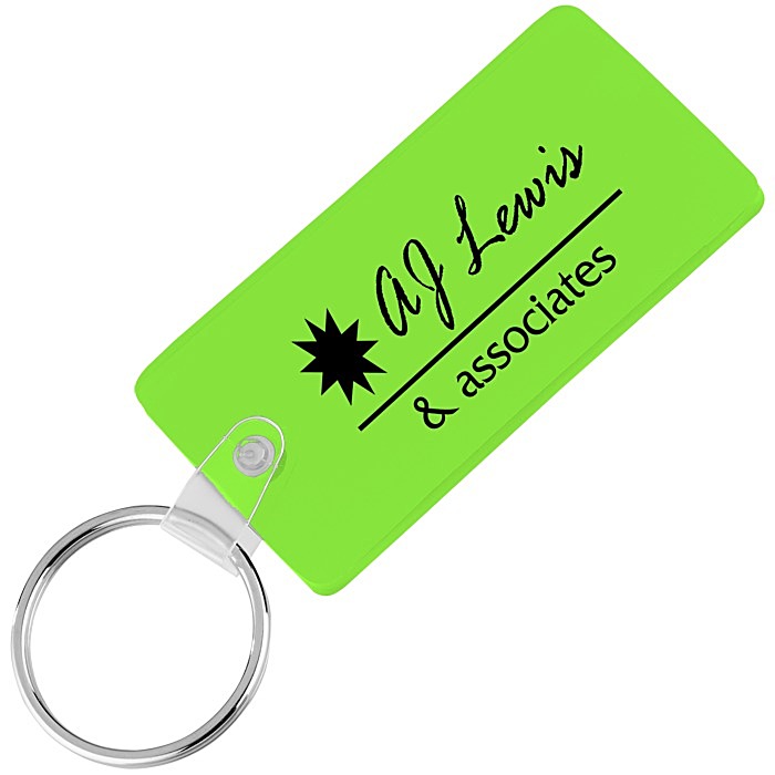 Custom Rounded Corner Rectangle Soft Keychain - Translucent