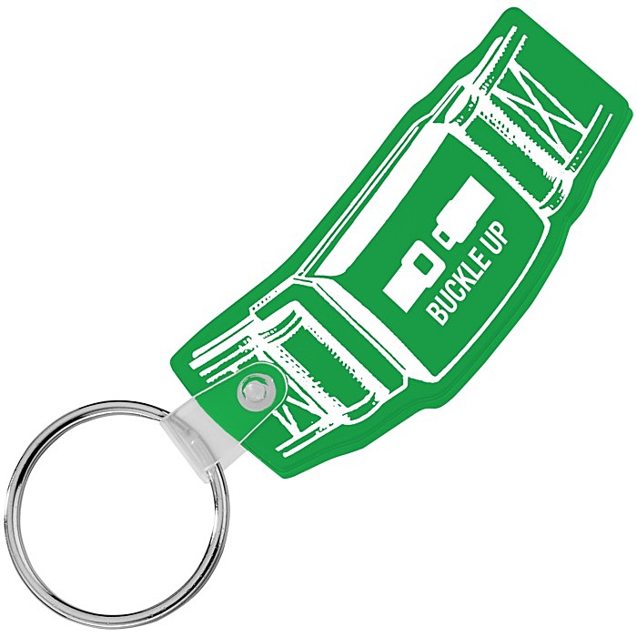 Custom Safety Belt Soft Keychain - Translucent