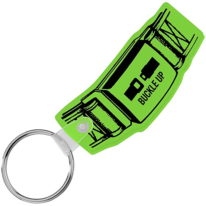 Custom Safety Belt Soft Keychain - Translucent