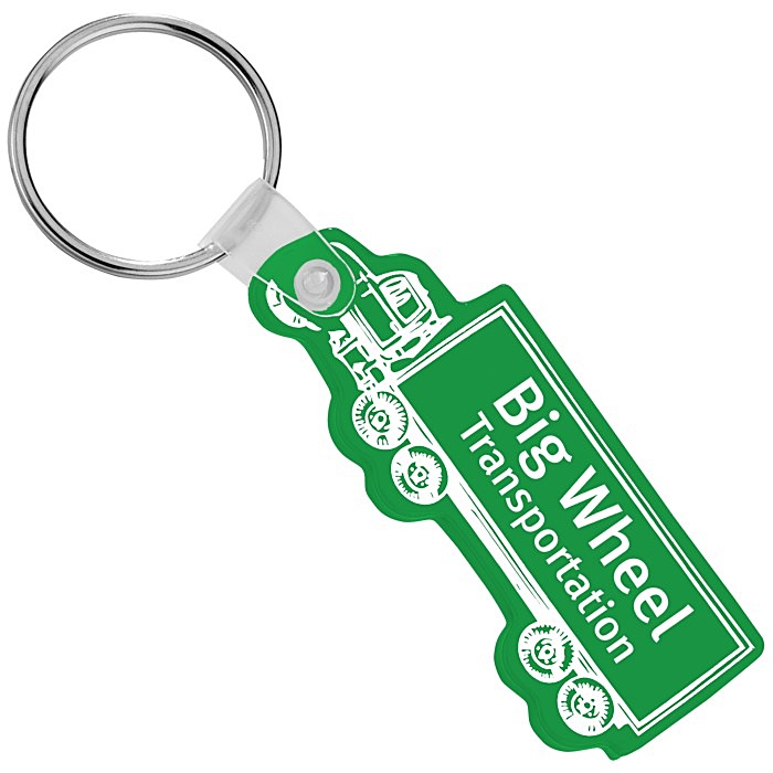 Custom Semi-Truck Soft Keychain - Translucent