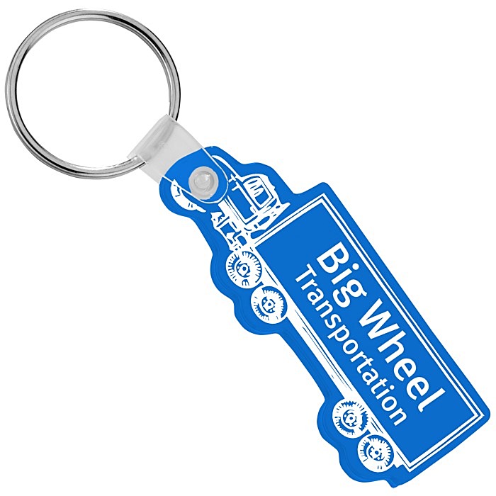 Custom Semi-Truck Soft Keychain - Translucent