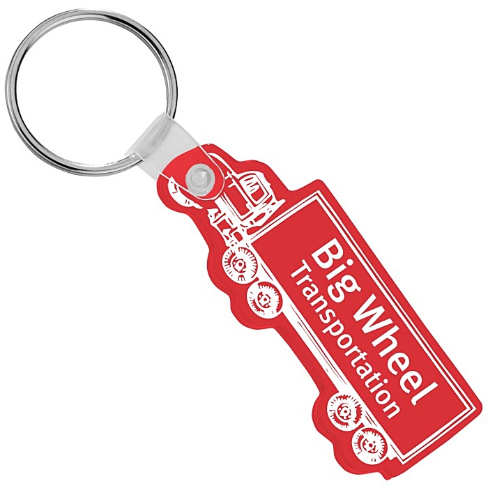 Custom Semi-Truck Soft Keychain - Translucent