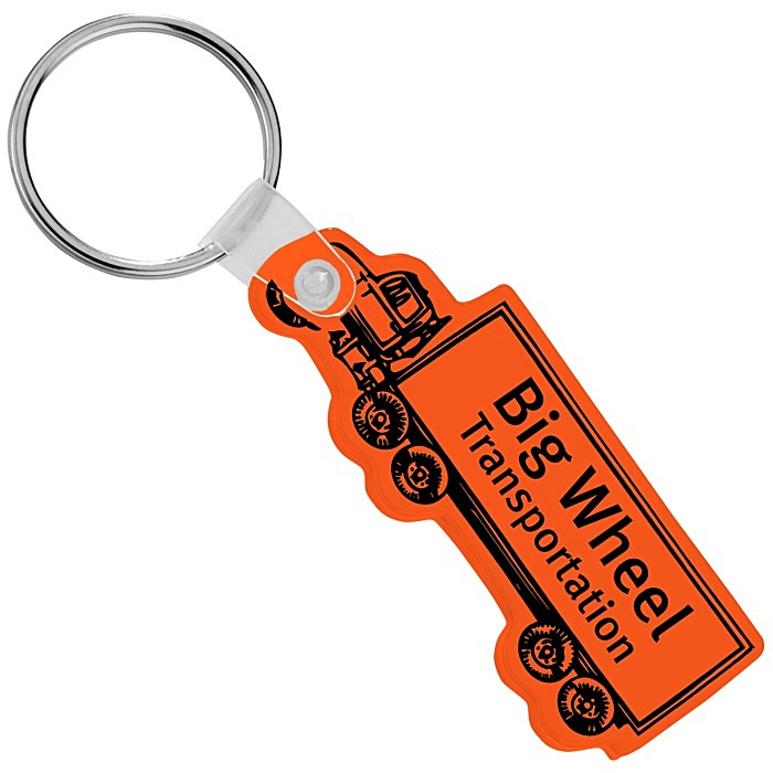 Custom Semi-Truck Soft Keychain - Translucent