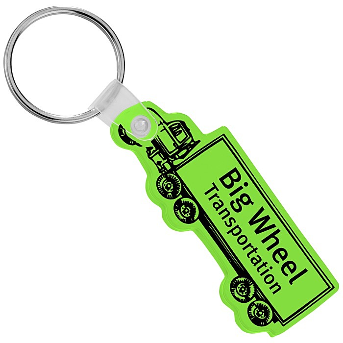 Custom Semi-Truck Soft Keychain - Translucent