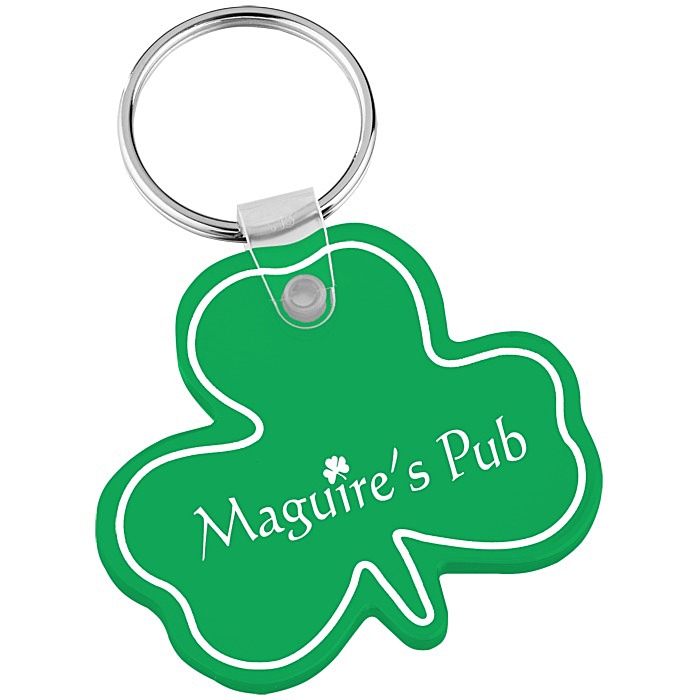 Custom Shamrock Soft Keychain - Translucent