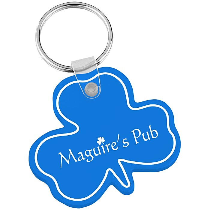 Custom Shamrock Soft Keychain - Translucent