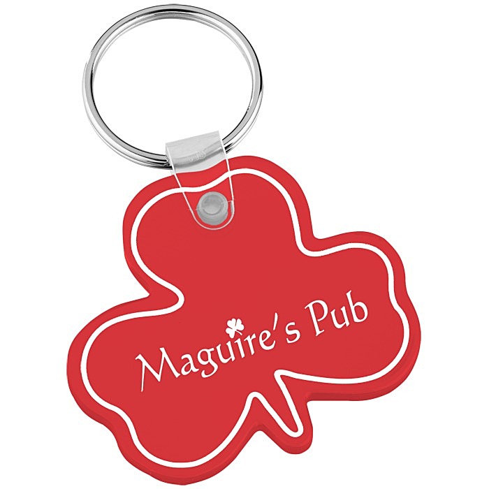 Custom Shamrock Soft Keychain - Translucent