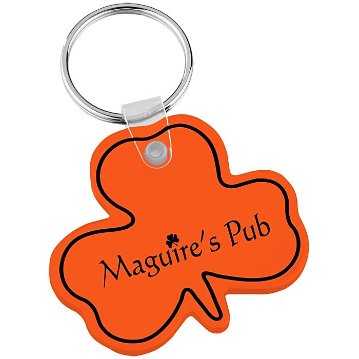 Custom Shamrock Soft Keychain - Translucent